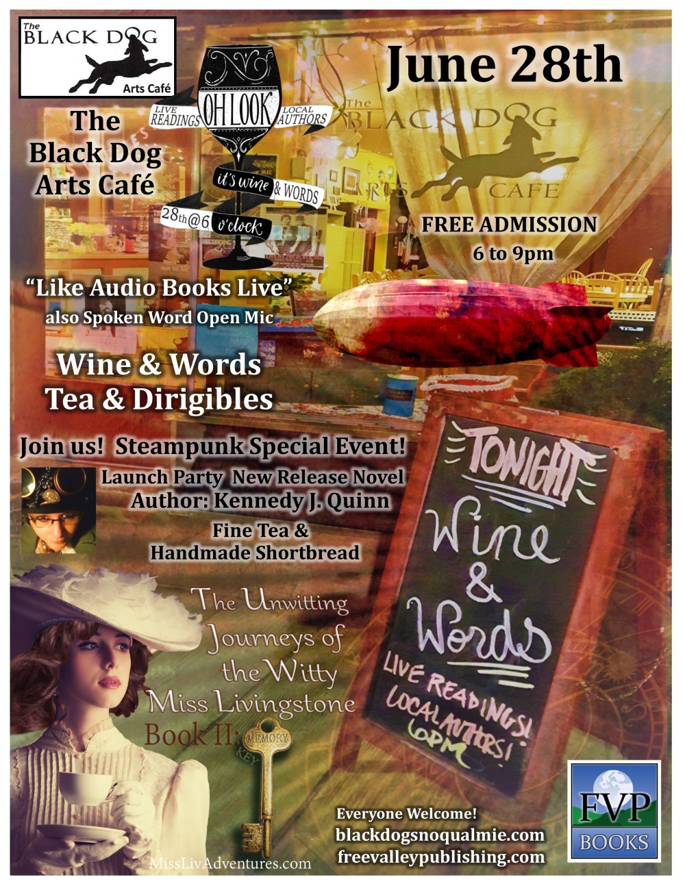 Wine and Words Tea and Dirigibles Flyer